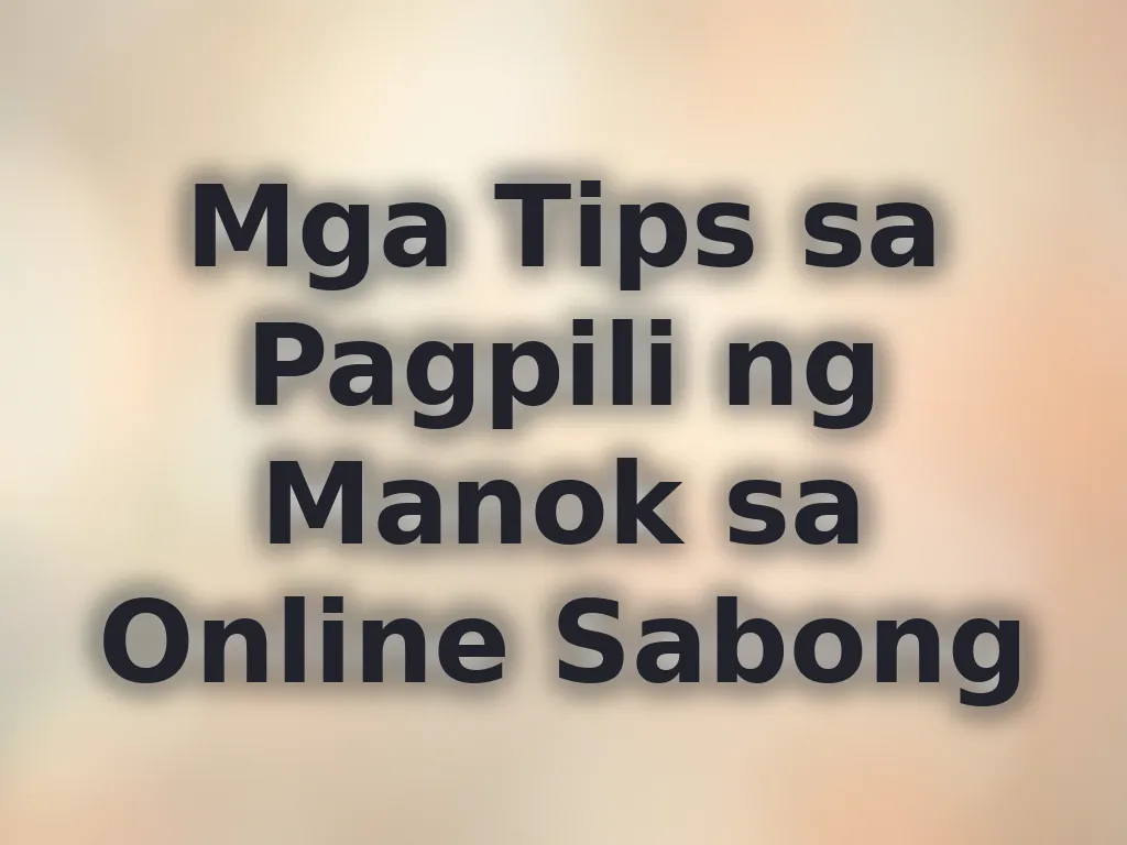 Strategies sa online sabong